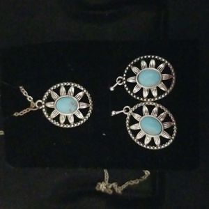 Necklace with matching earrings